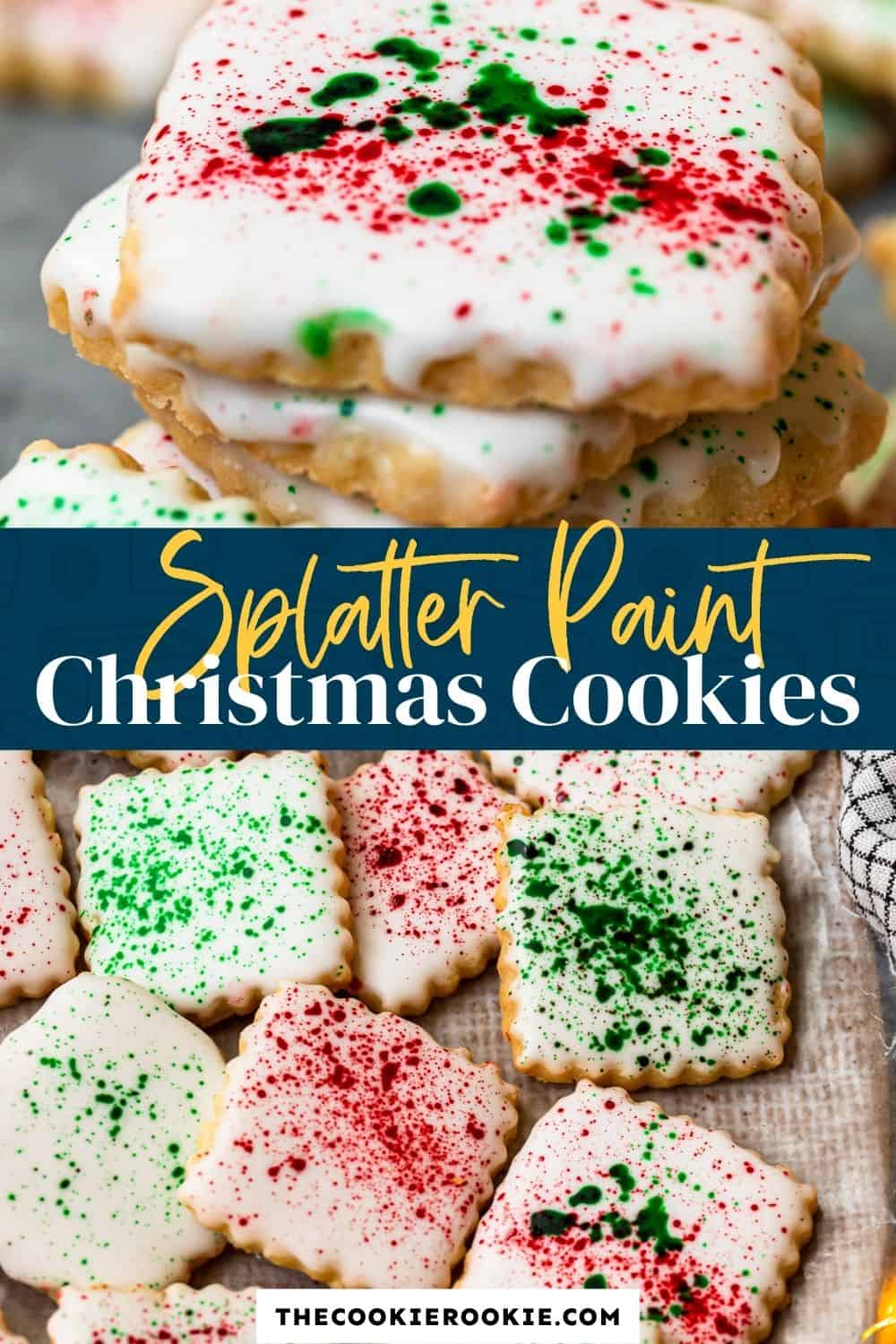 Splatter Paint Christmas Cookies The Cookie Rookie®