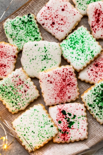 Splatter Paint Christmas Cookies - The Cookie Rookie®