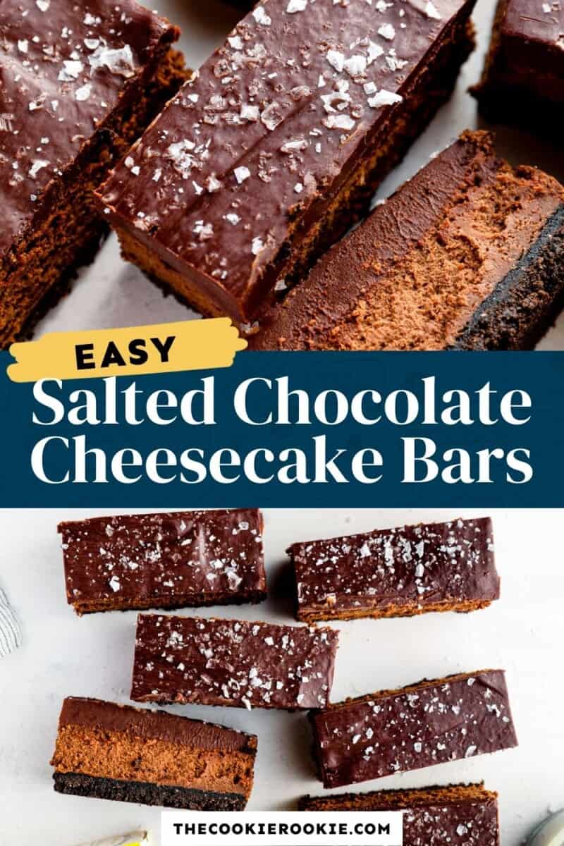 salted chocolate cheesecake bars pinterest