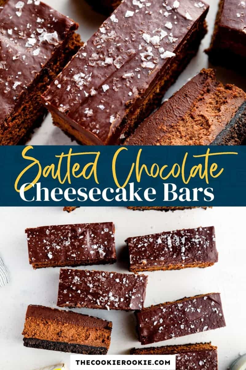 salted chocolate cheesecake bars pinterest