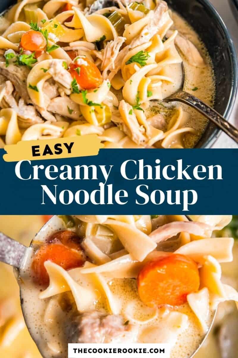 creamy chicken noodle soup pinterest