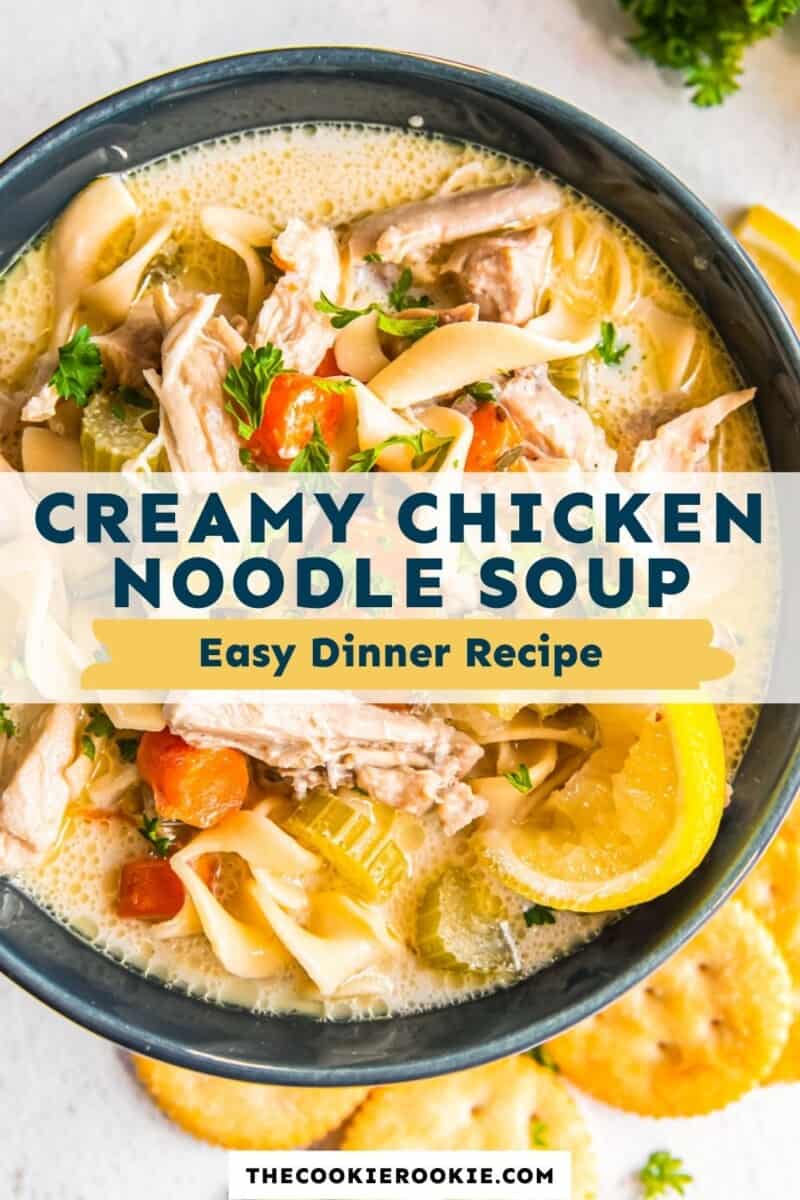creamy chicken noodle soup pinterest