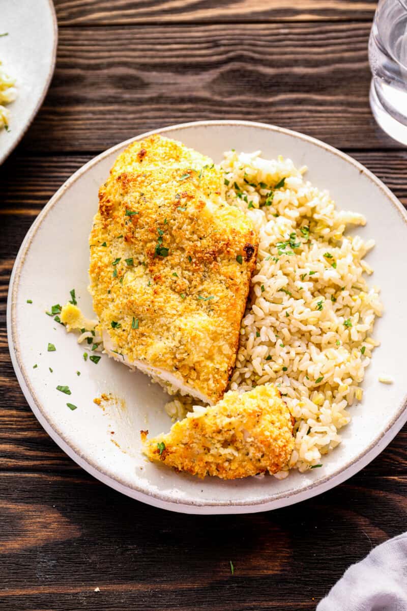 crispy ranch chicken over rice