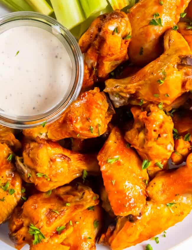 crockpot buffalo chicken wings with ranch