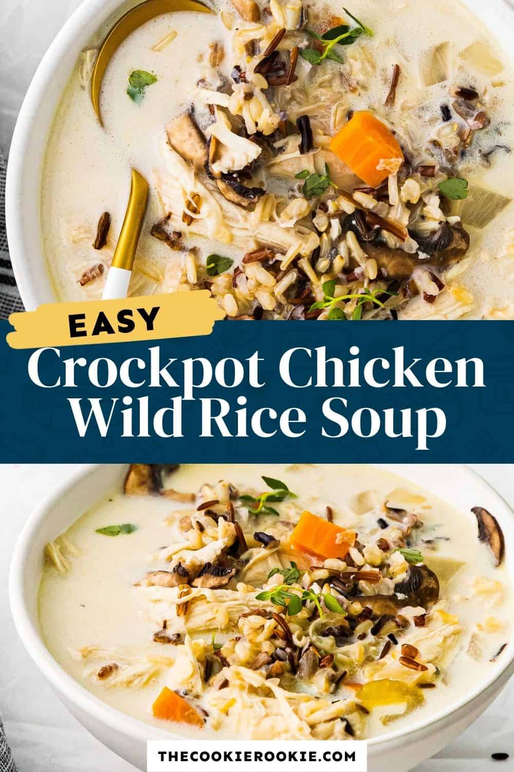 Crockpot Chicken Wild Rice Soup Recipe - The Cookie Rookie®