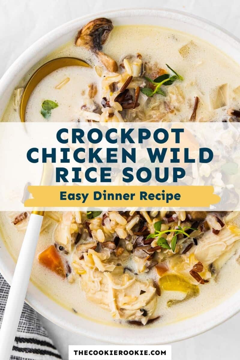 crockpot chicken wild rice soup pinterest
