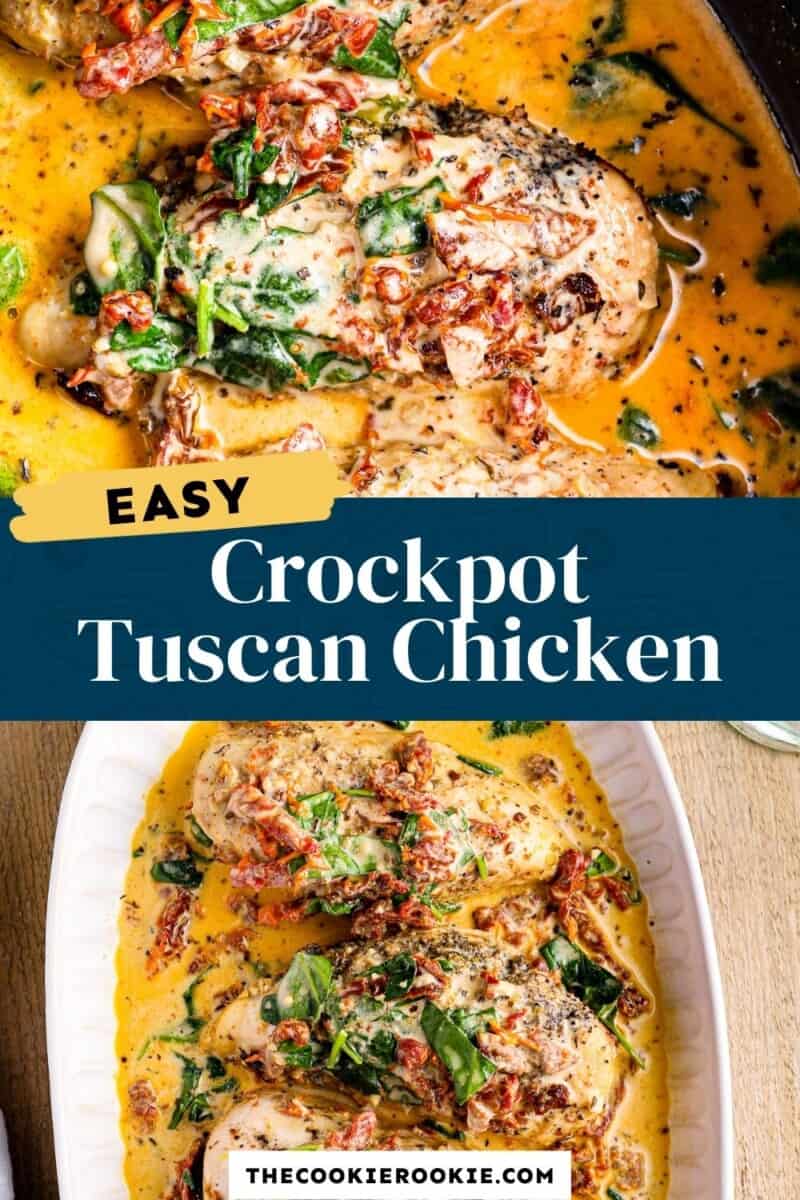 Crockpot Tuscan Chicken - The Cookie Rookie®