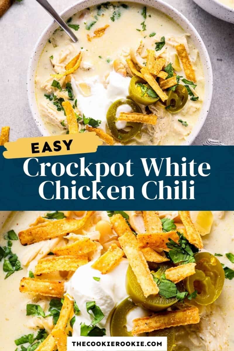 crockpot white chicken chili pinterest