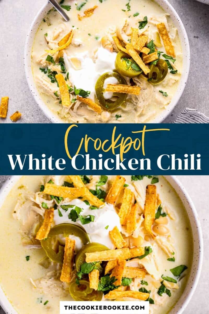 Crockpot White Chicken Chili Recipe - The Cookie Rookie®