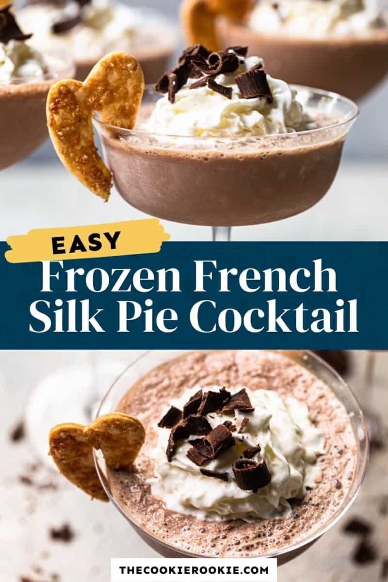 frozen french silk pie cocktail pinterest