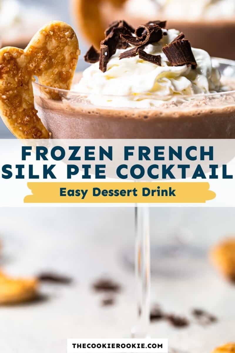 frozen french silk pie cocktail pinterest