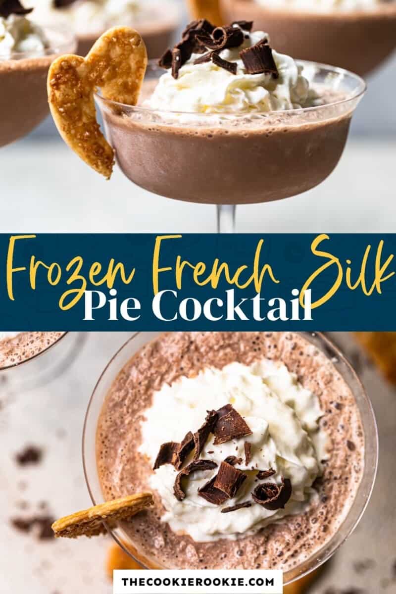 frozen french silk pie cocktail pinterest