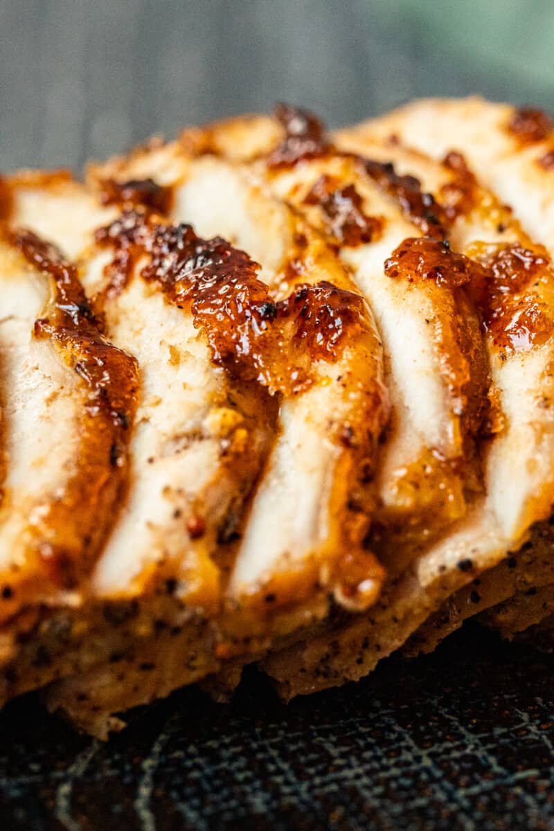 slices of honey baked pork tenderloin