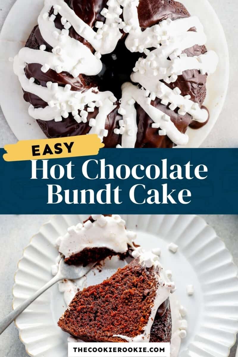 hot chocolate bundt cake pinterest