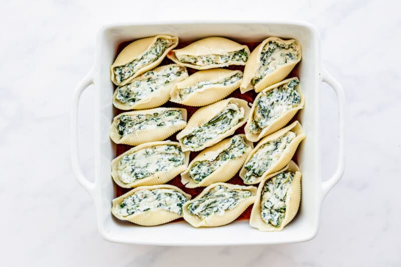 how to make spinach stuffed shells