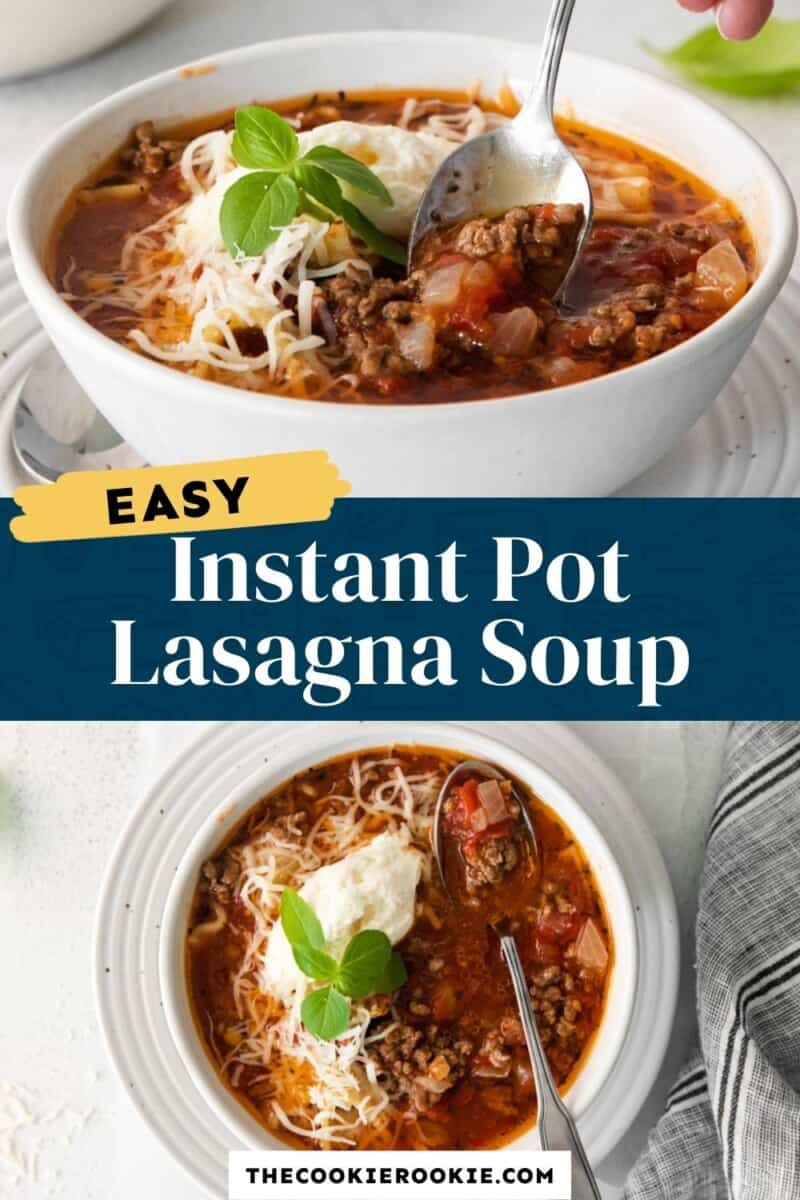 instant pot lasagna soup pinterest