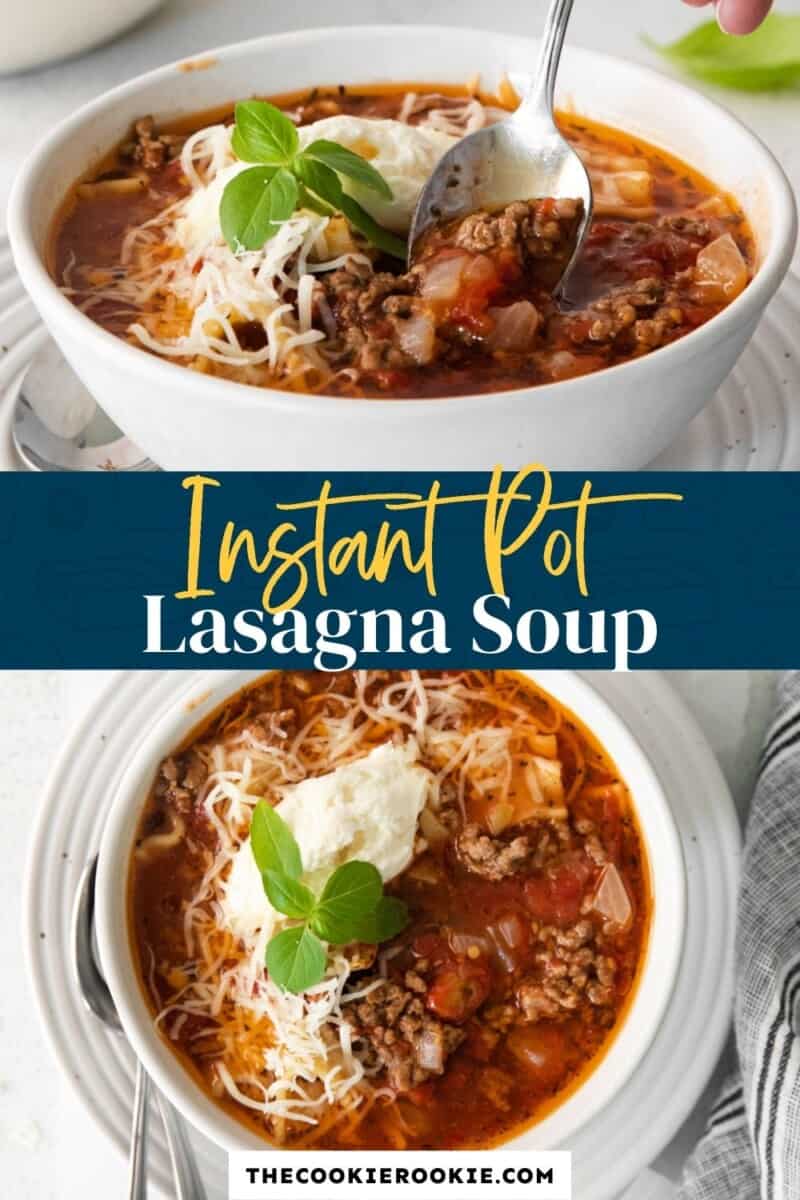 instant pot lasagna soup pinterest