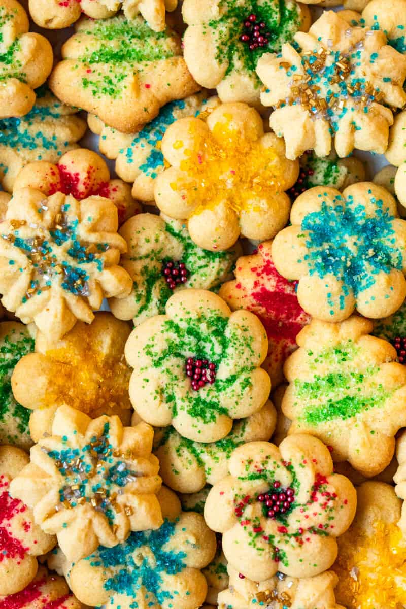 spritz cookies with sprinkles