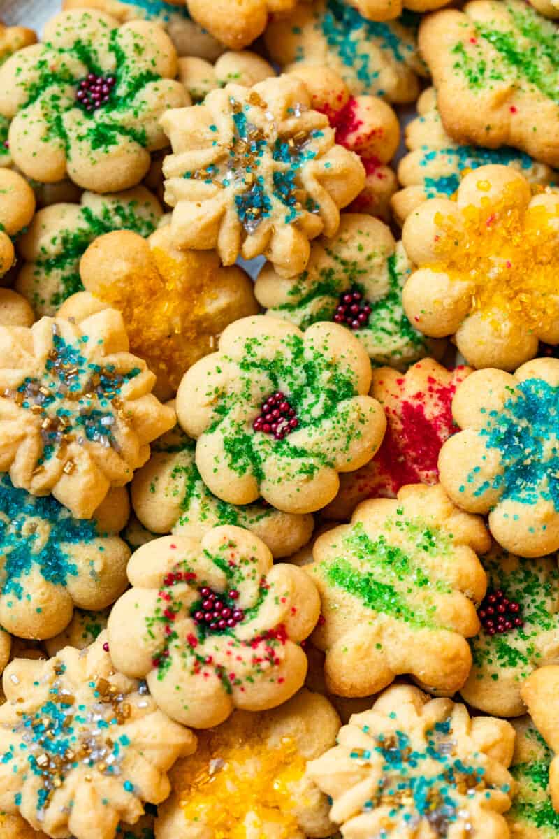 spritz cookies with sprinkles