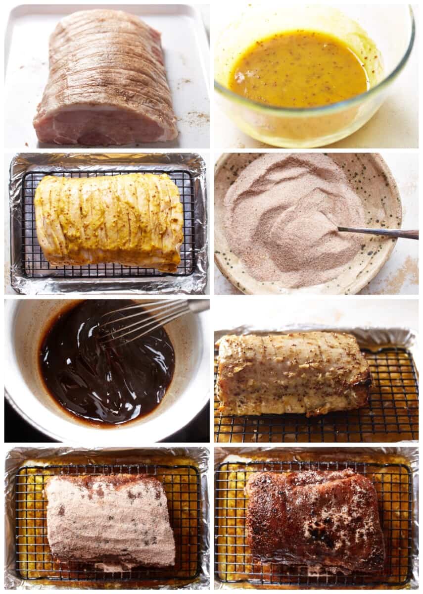 step by step photos for how to make baked pork tenderloin.