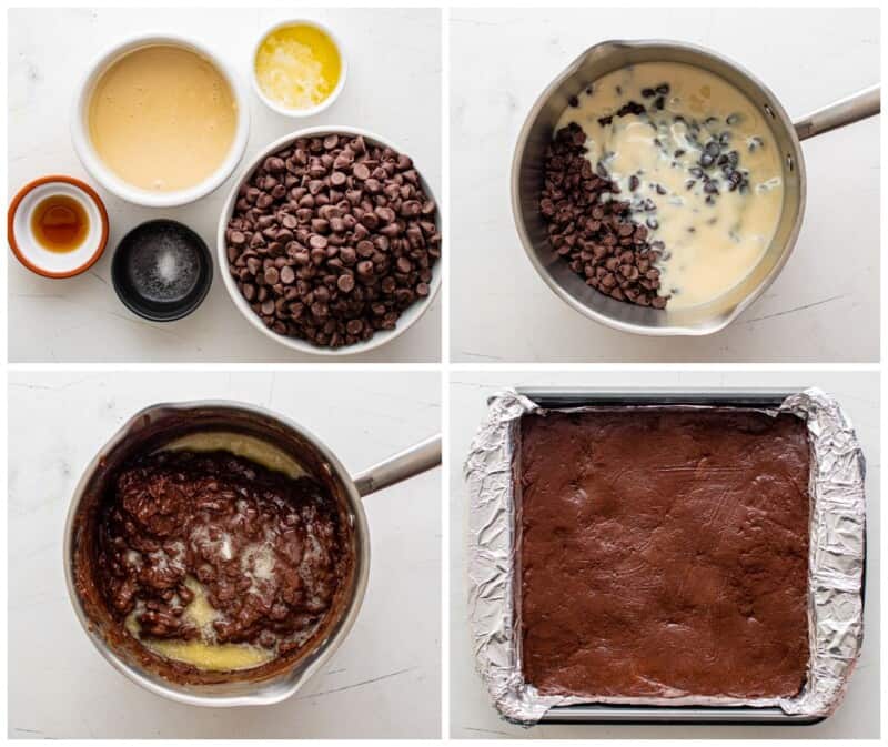 step by step photos for how to make chocolate fudge