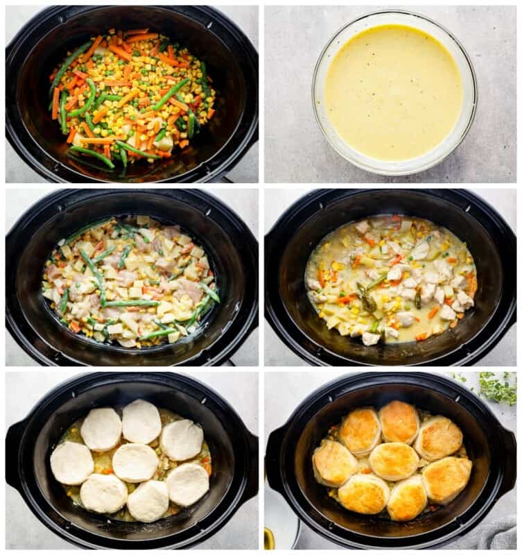 Slow Cooker Chicken or Turkey Pot Pie Crockpot Recipe