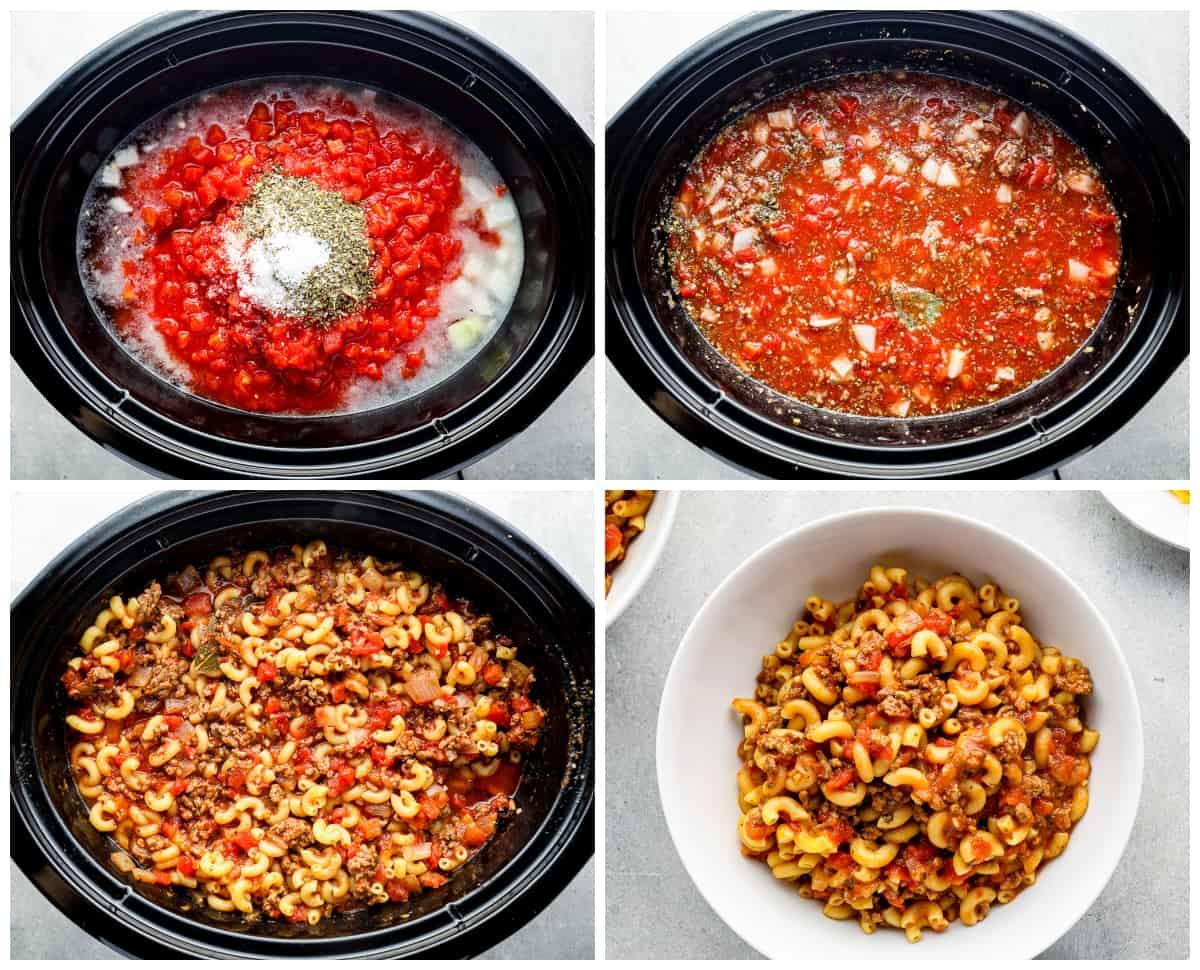 step by step photos for how to make crockpot goulash