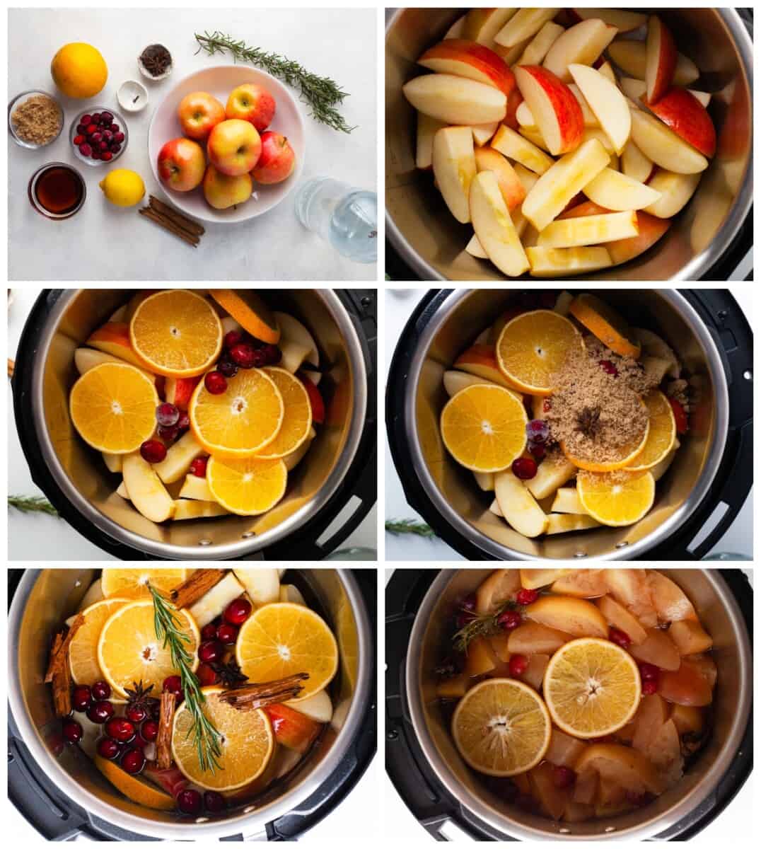 step by step photos for how to make instant pot apple cider