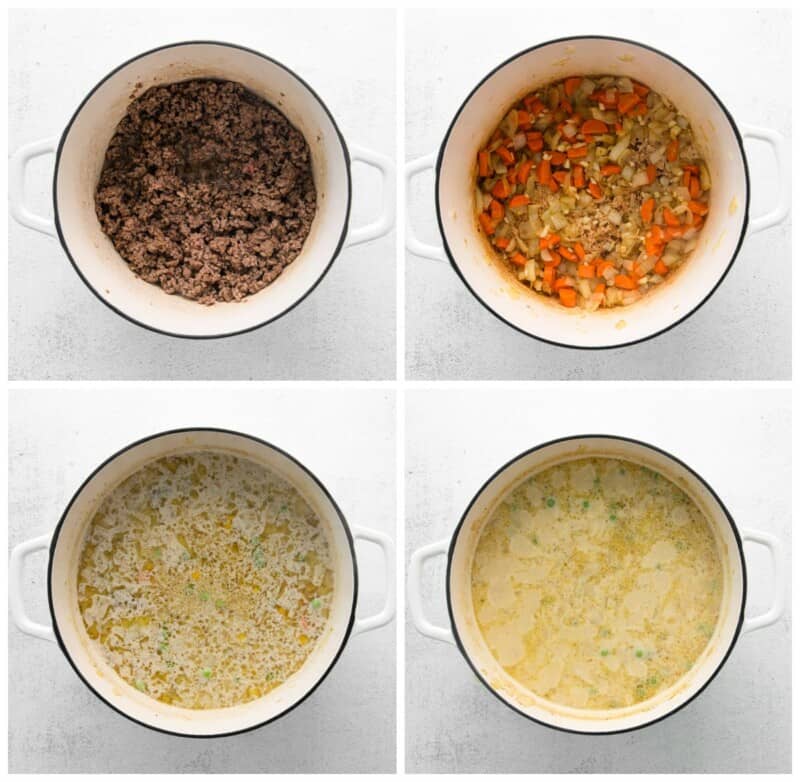 step by step photos for how to make shepherd's pie soup