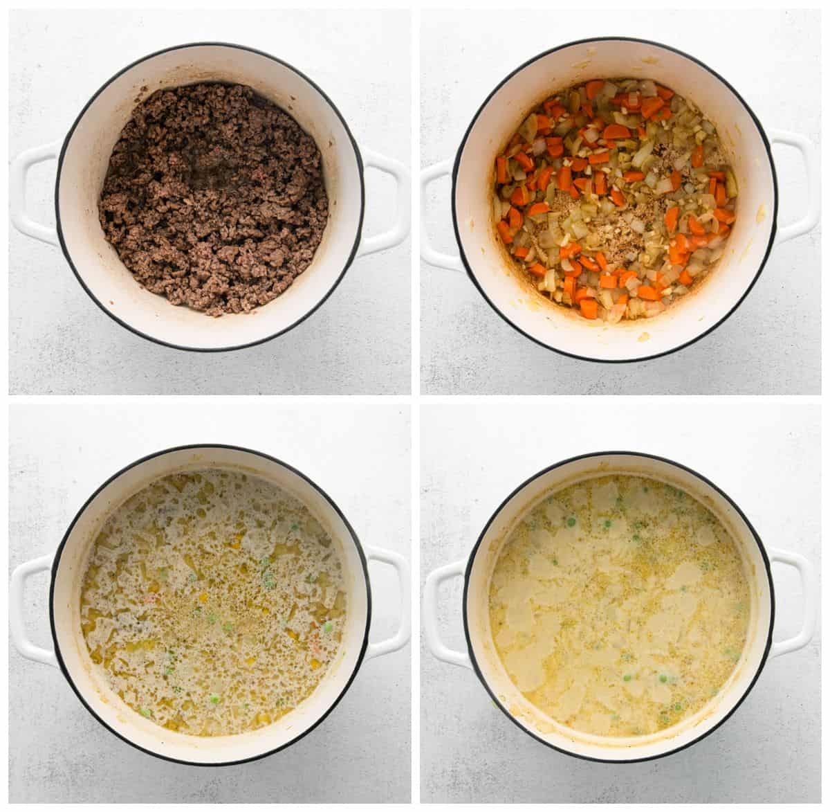 step by step photos for how to make shepherd's pie soup