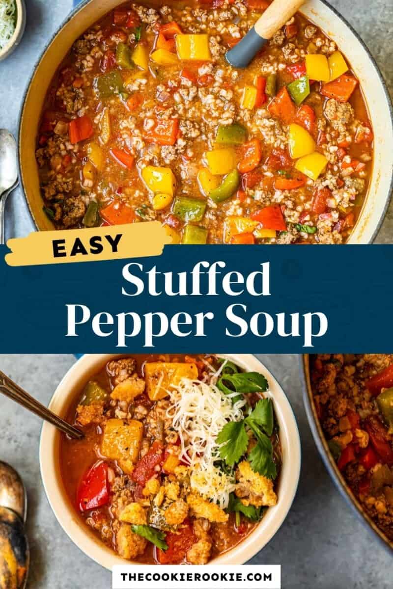 Stuffed Pepper Soup Recipe - The Cookie Rookie®