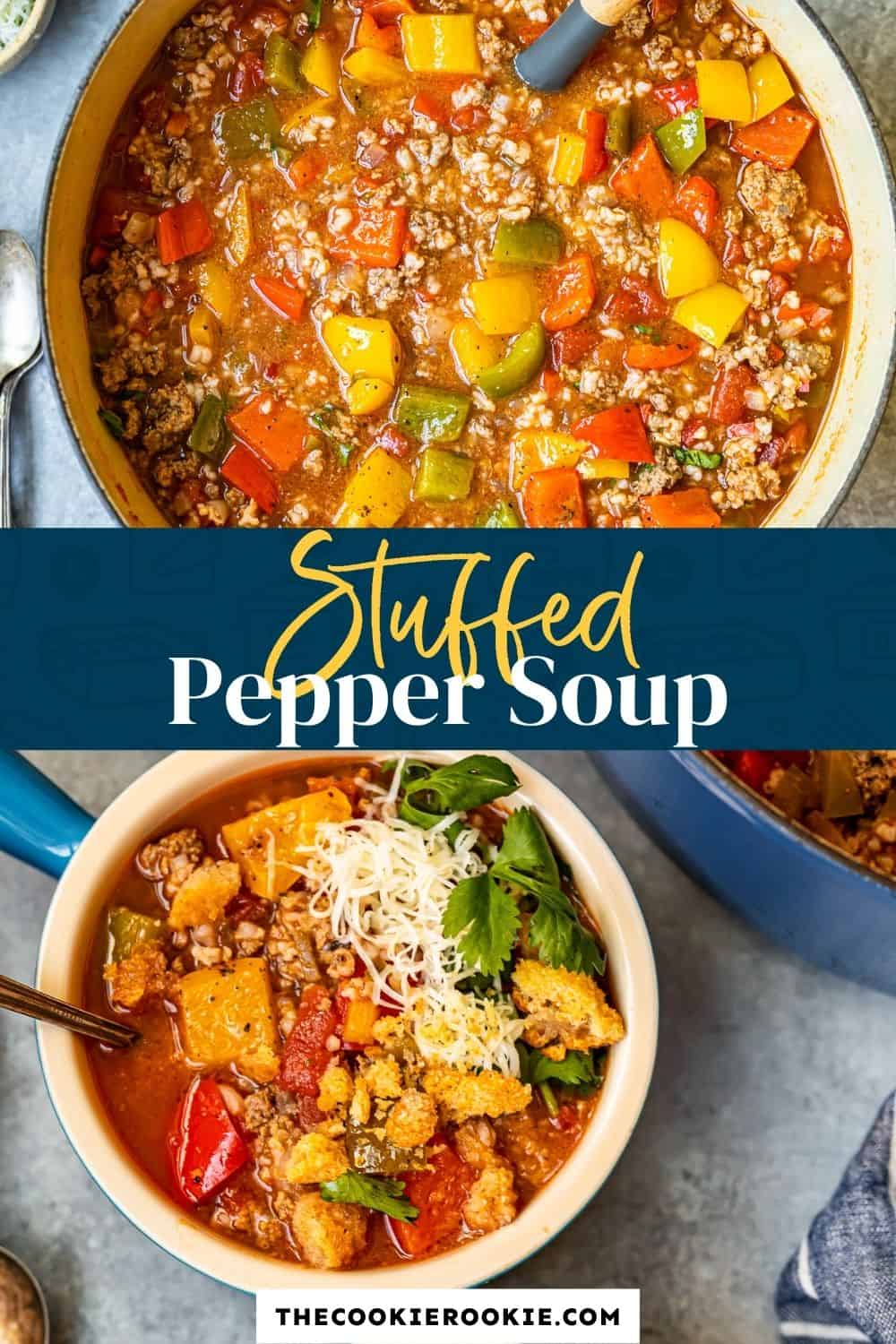 Stuffed Pepper Soup - The Cookie Rookie®