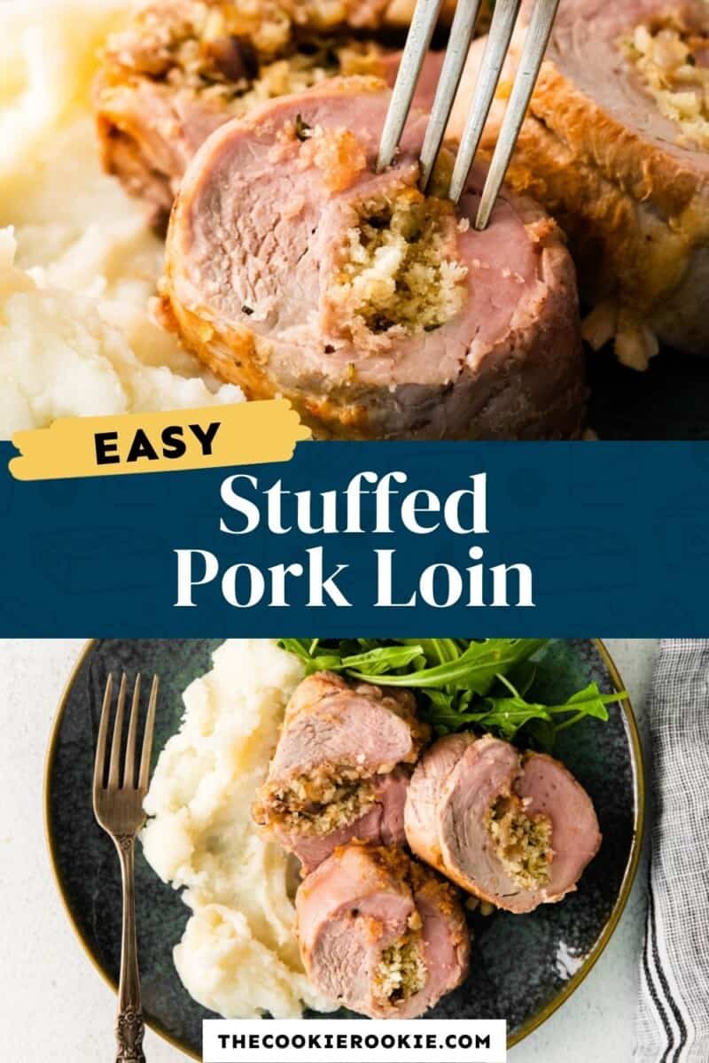 stuffed pork loin pinterest