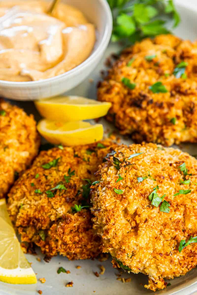 crab cakes on a plate