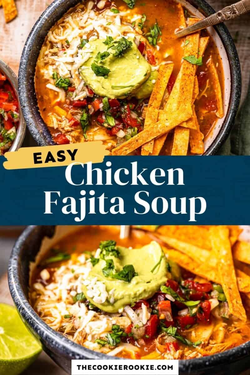 chicken fajita soup pinterest