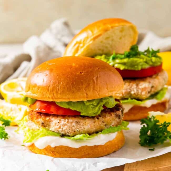featured salmon burgers