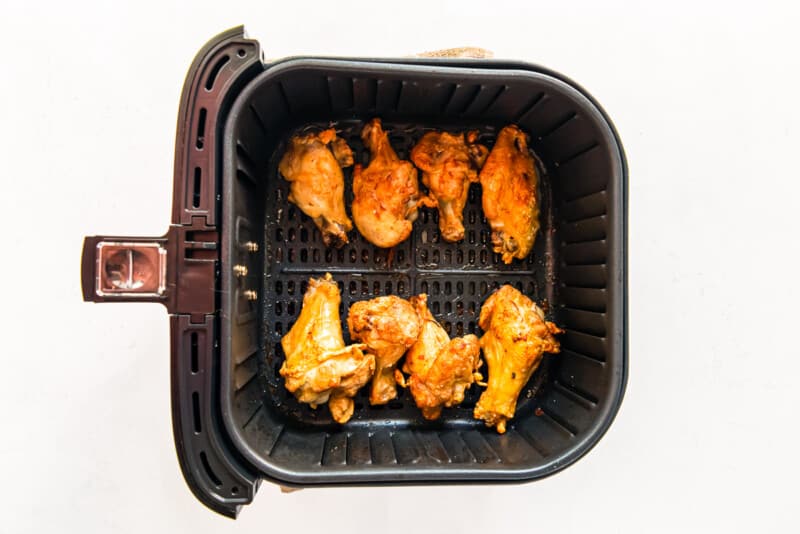 chicken wings in air fryer after cooking