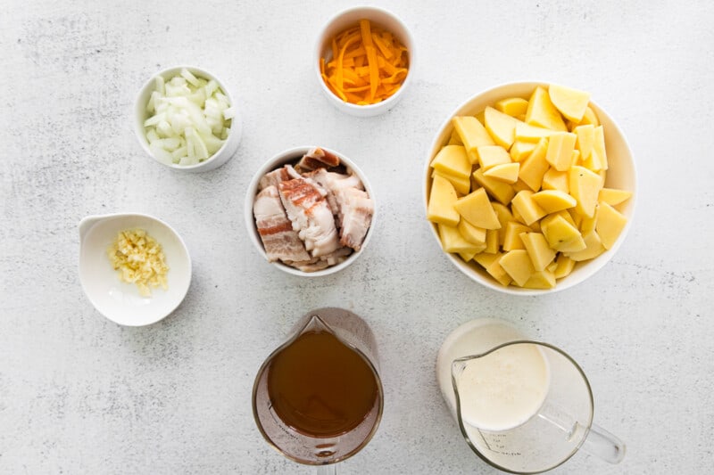 ingredients for instant pot potato soup