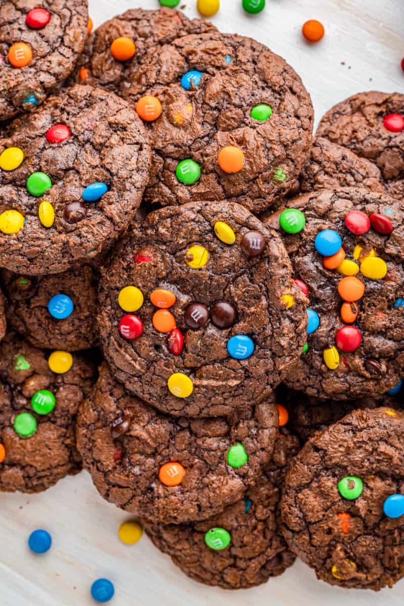 M&M brownie cookies