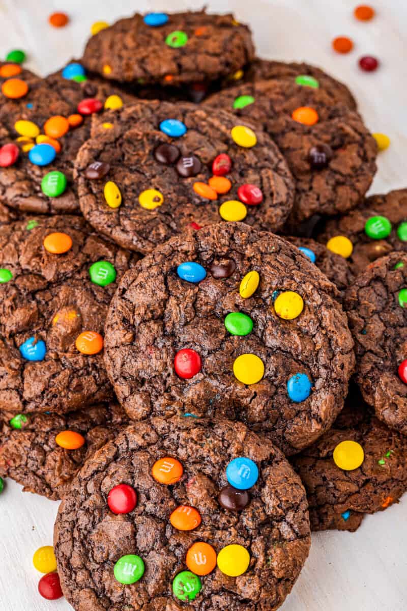 M&M Brownie Cookies - Fun Cookie Recipes