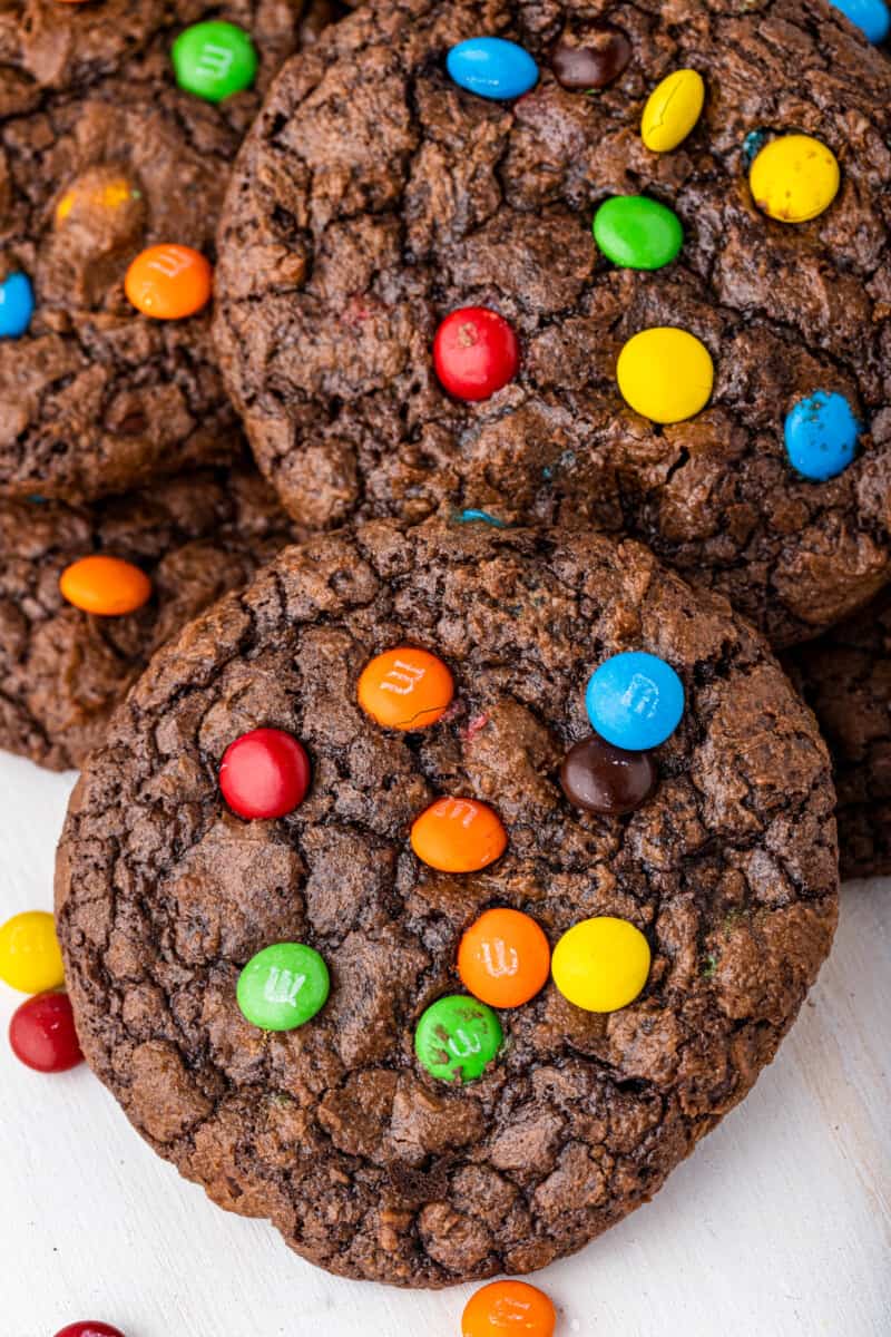 M&M brownie cookies