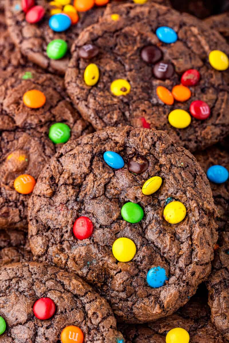 M&M Brownie Cookies - Fun Cookie Recipes