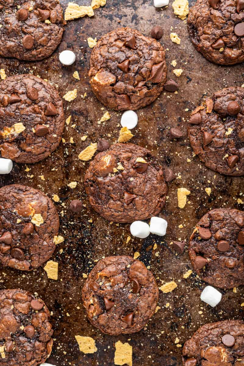 smore brownie cookies