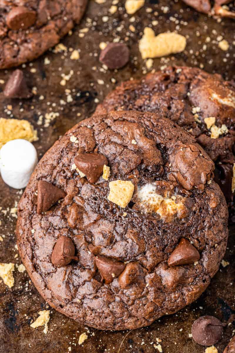 smore brownie cookies