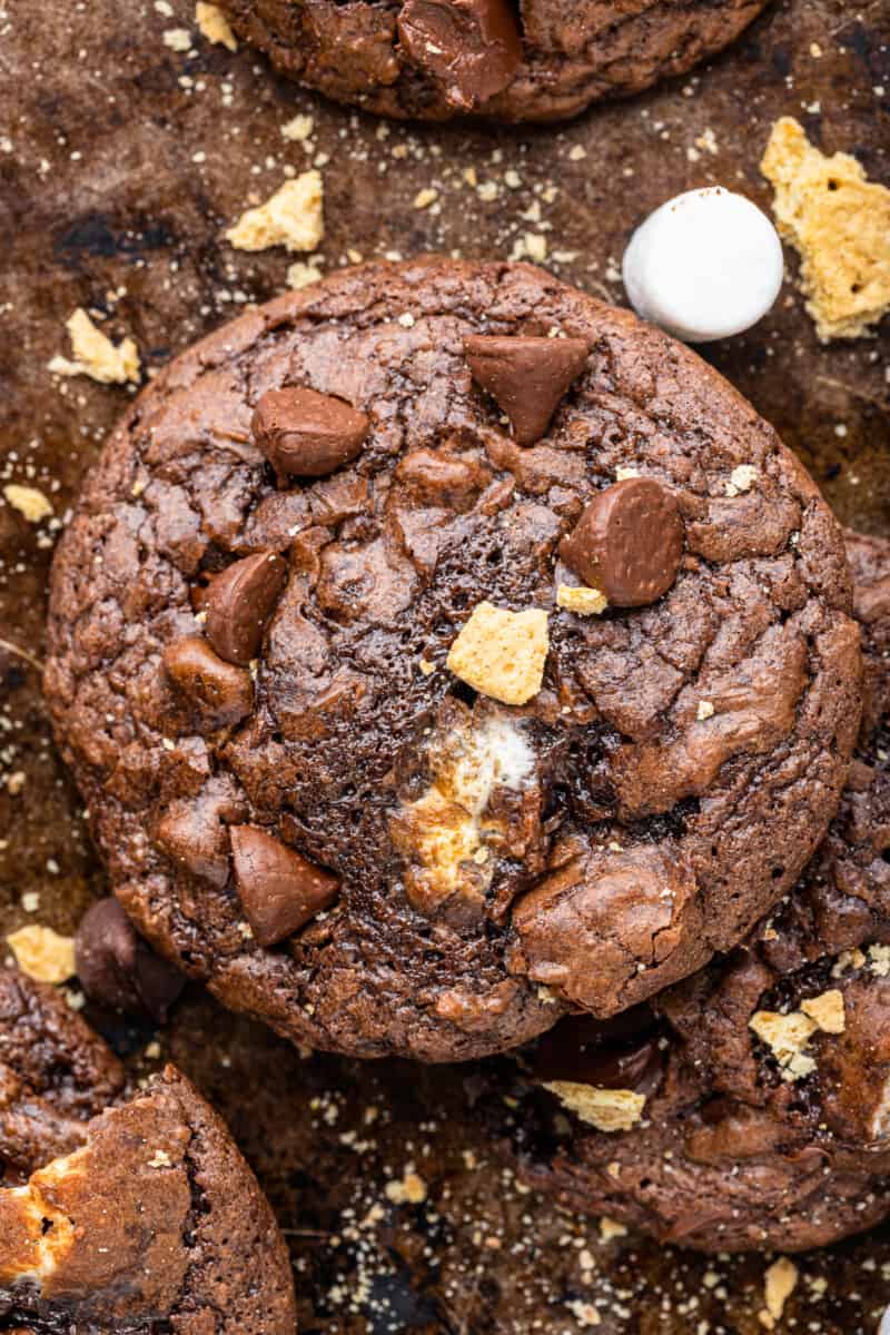 smore brownie cookies