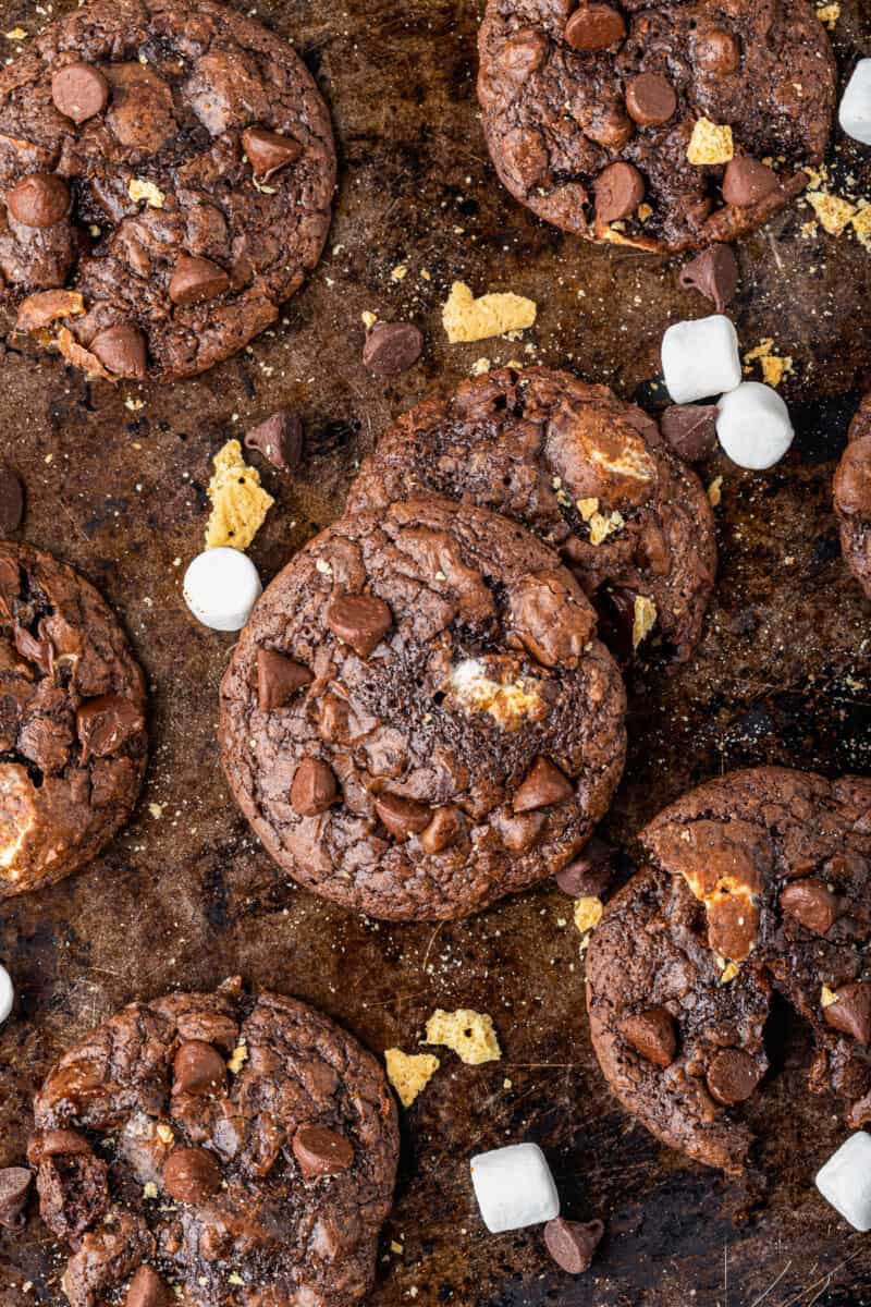 smore brownie cookies