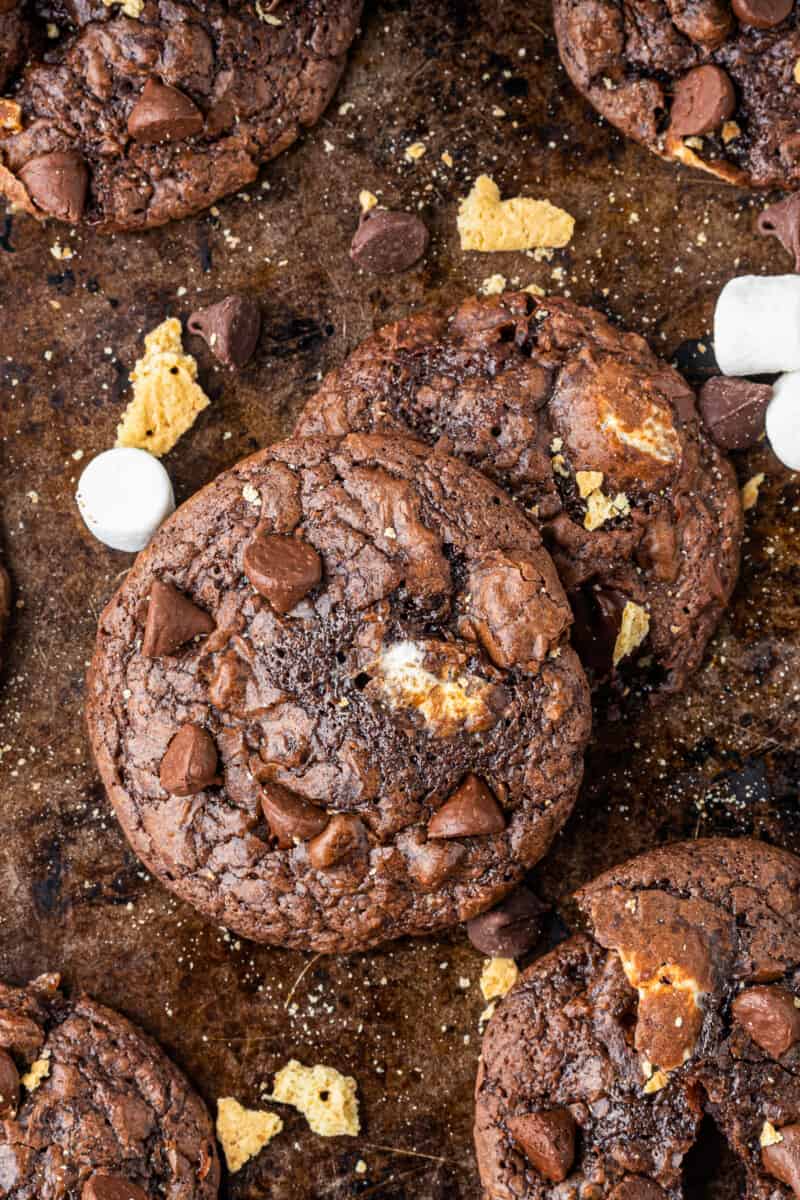 smore brownie cookies