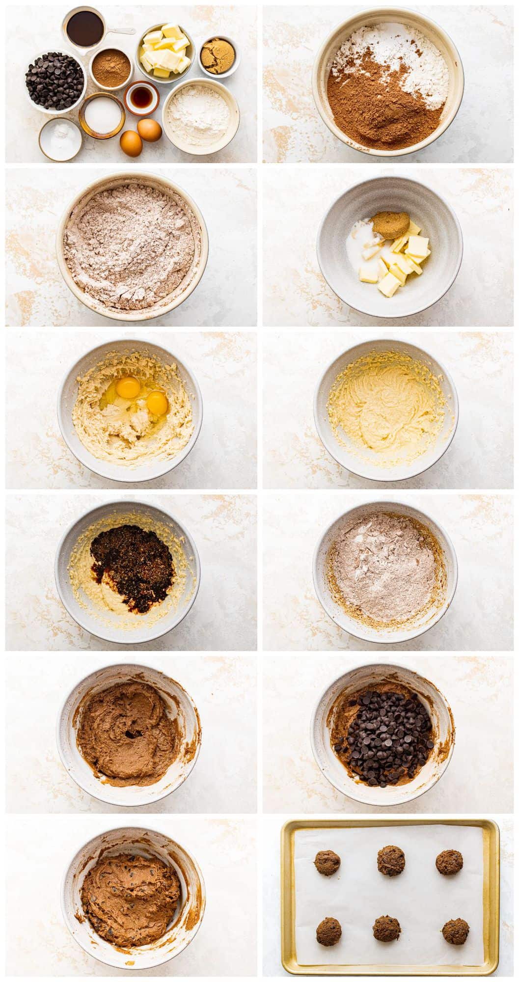step by step photos for how to make mocha cookies