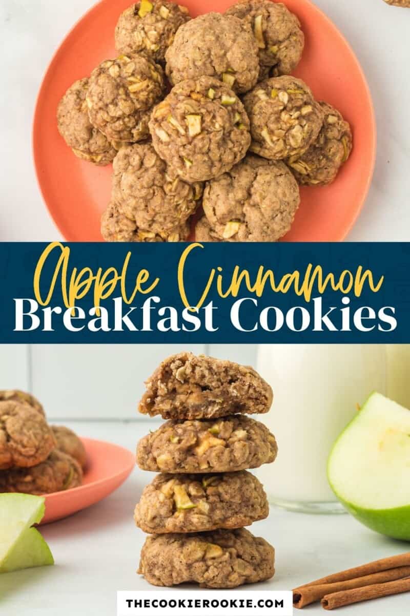 apple cinnamon breakfast cookies pinterest