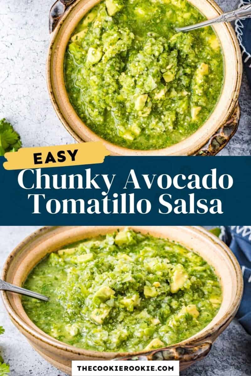 tomatillo avocado salsa pinterest